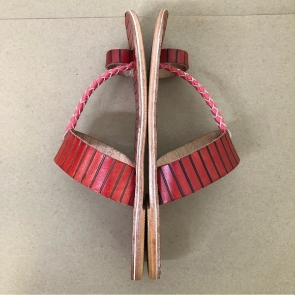 Free People Bora Bora Braided Leather Slip-on Sandals Size 37 - Picture 5 of 7